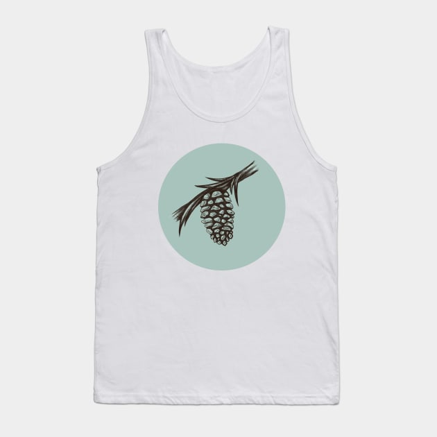 Pine cone Tank Top by norakamuy